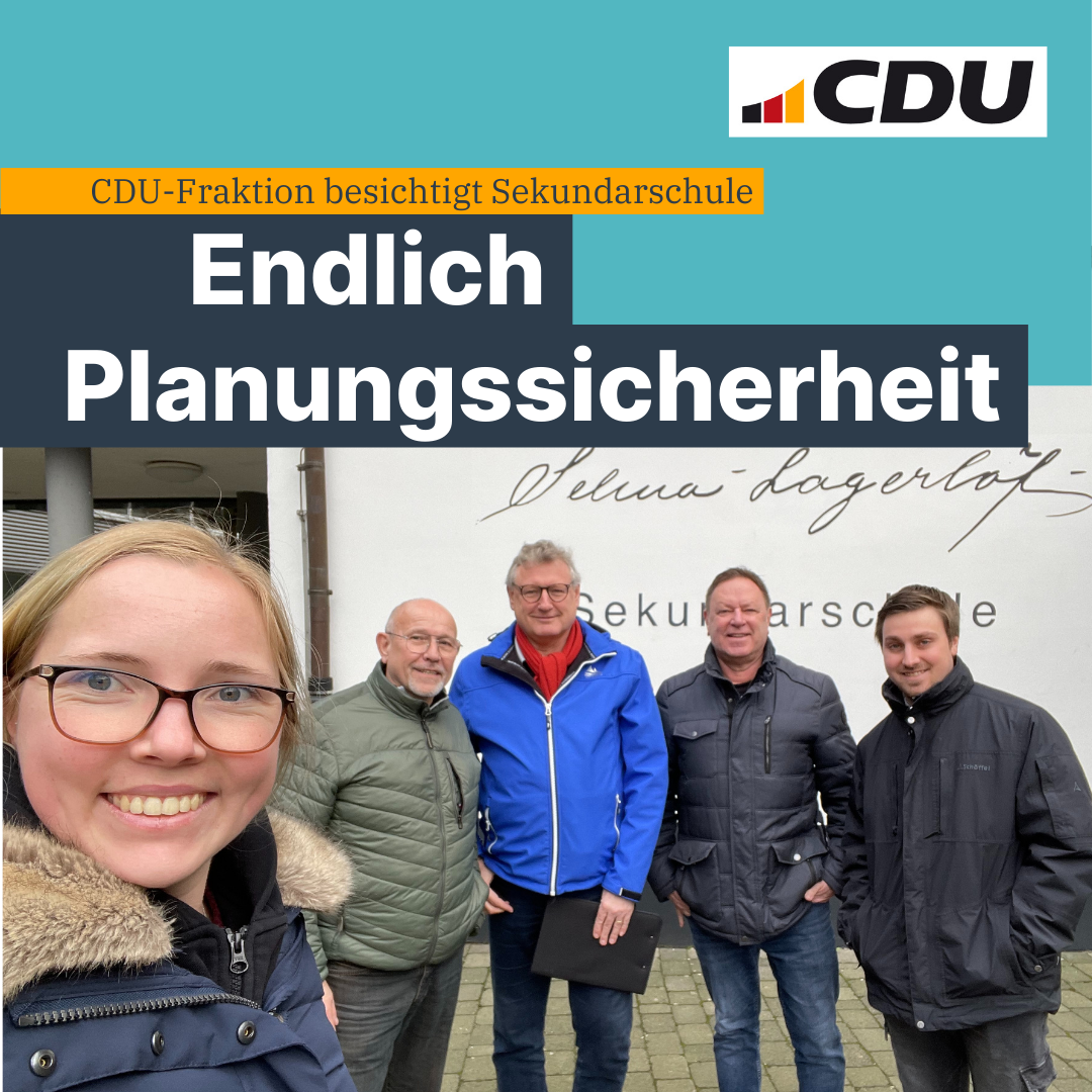 Endlich Planungssicherheit für Sekundarschule CDU Stadtverband Selm